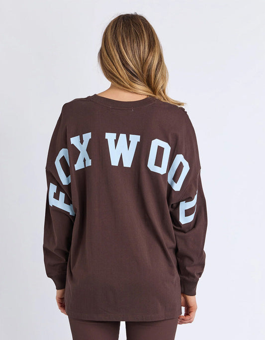 Foxwood Interval Long Sleeve (Coffee/Light Blue)