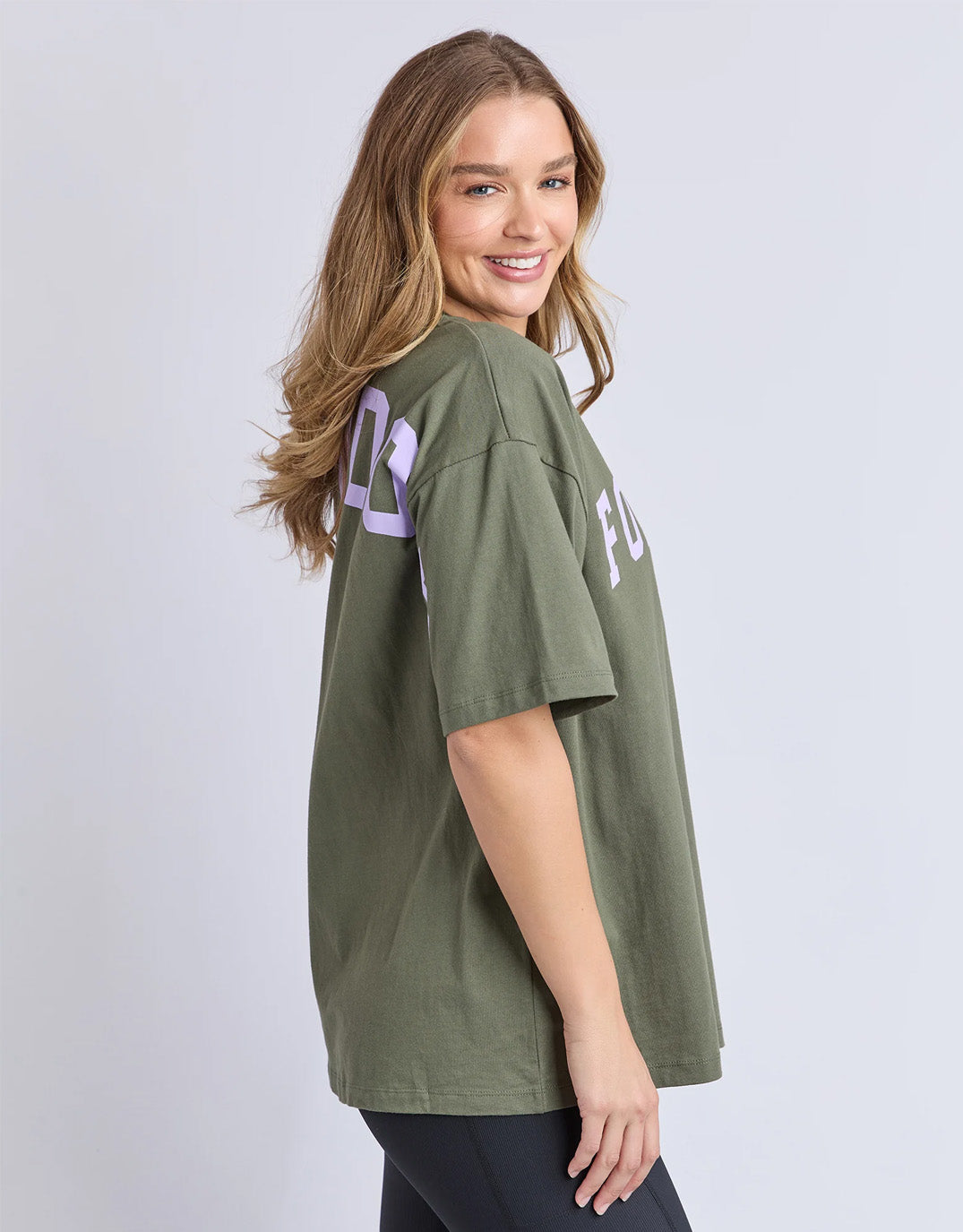 Foxwood Interval Tee (Khaki/Lilac)