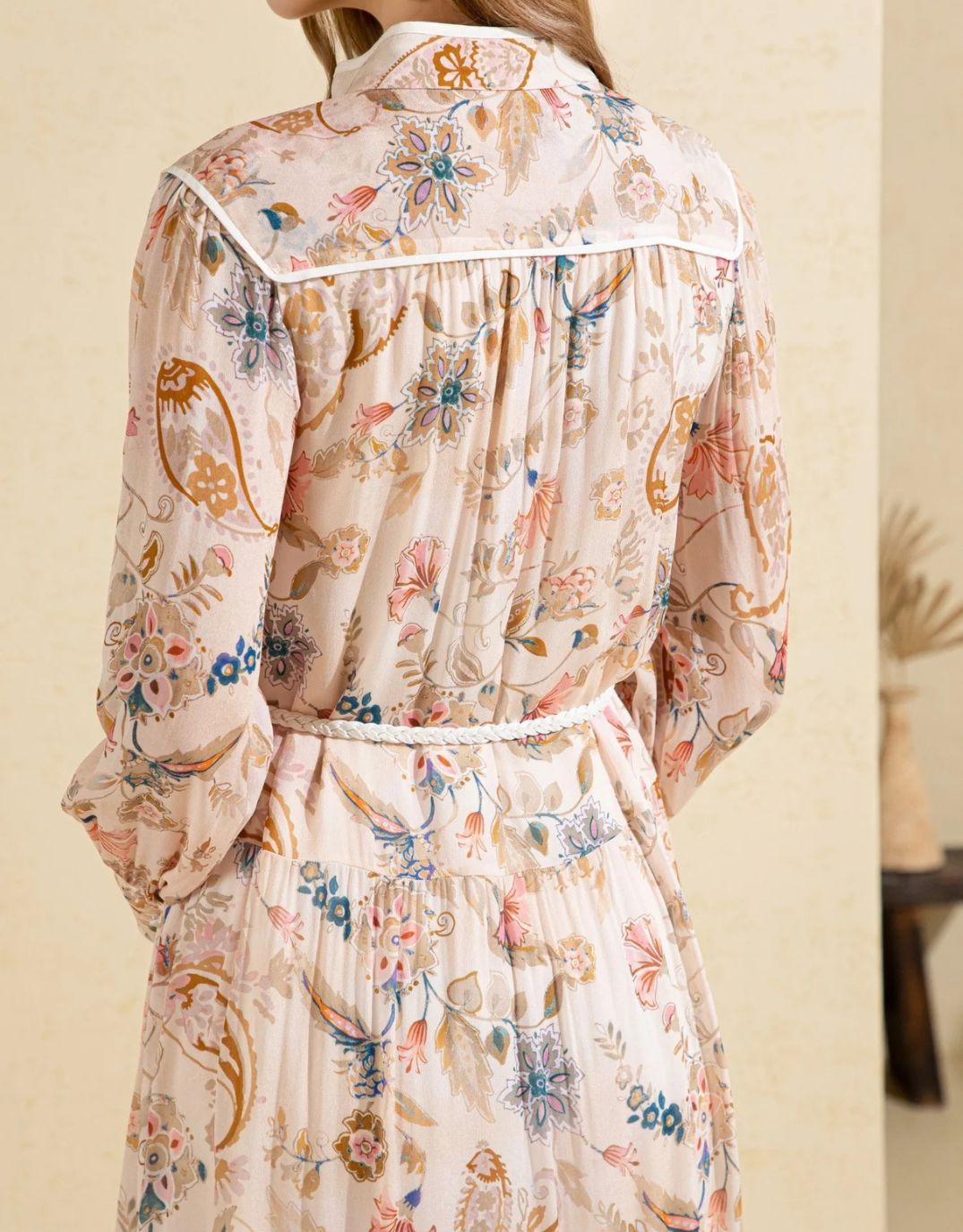 GDS Alexandra Dress (Beige Print)