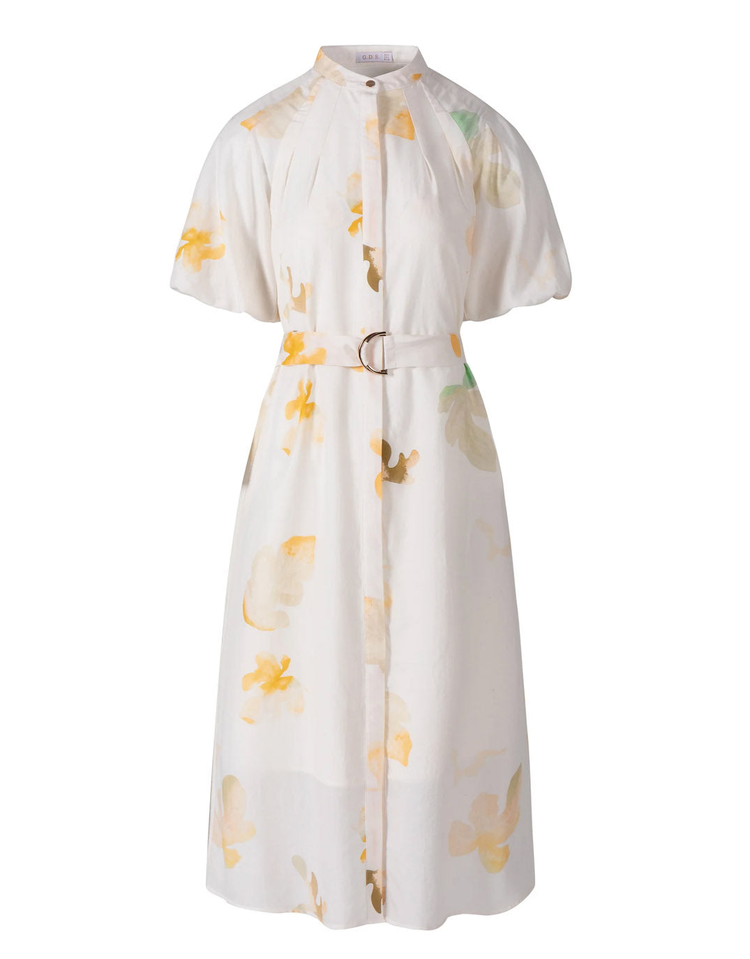 GDS Fae Printed Short Sleeve Dress (Cream Floral)