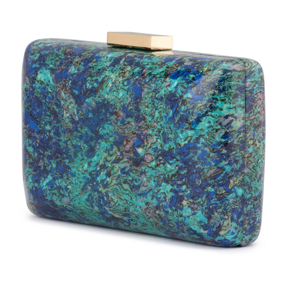 Olga Berg GENESIS Acrylic Clutch (Blue)