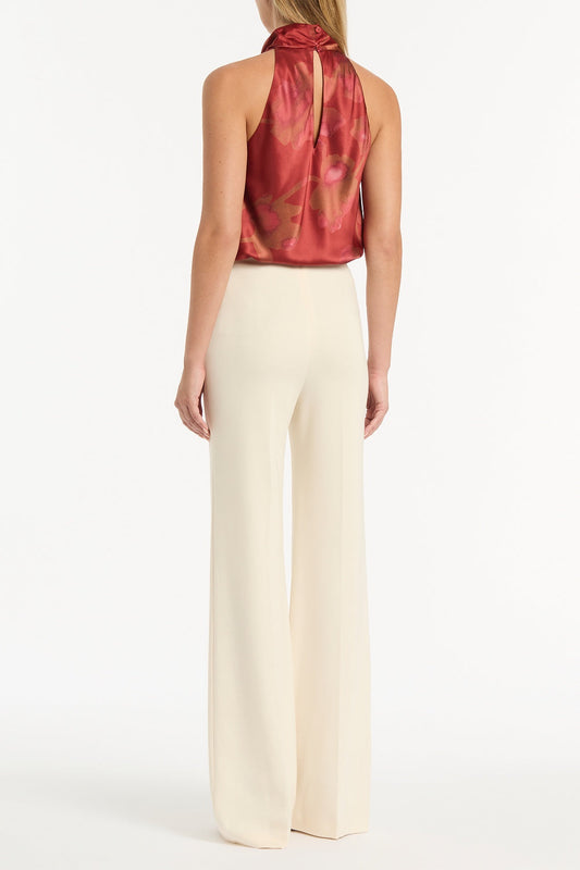Carla Zampatti Grandiflora Silk Halter Top (Red)