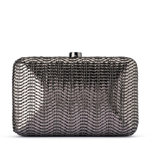 Olga Berg HANNAH Textured Clutch (Red)