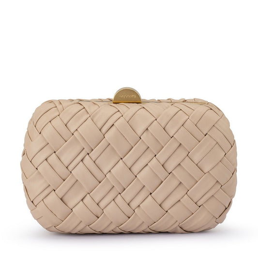 Olga Berg HAVEN Woven Clutch (Natural)