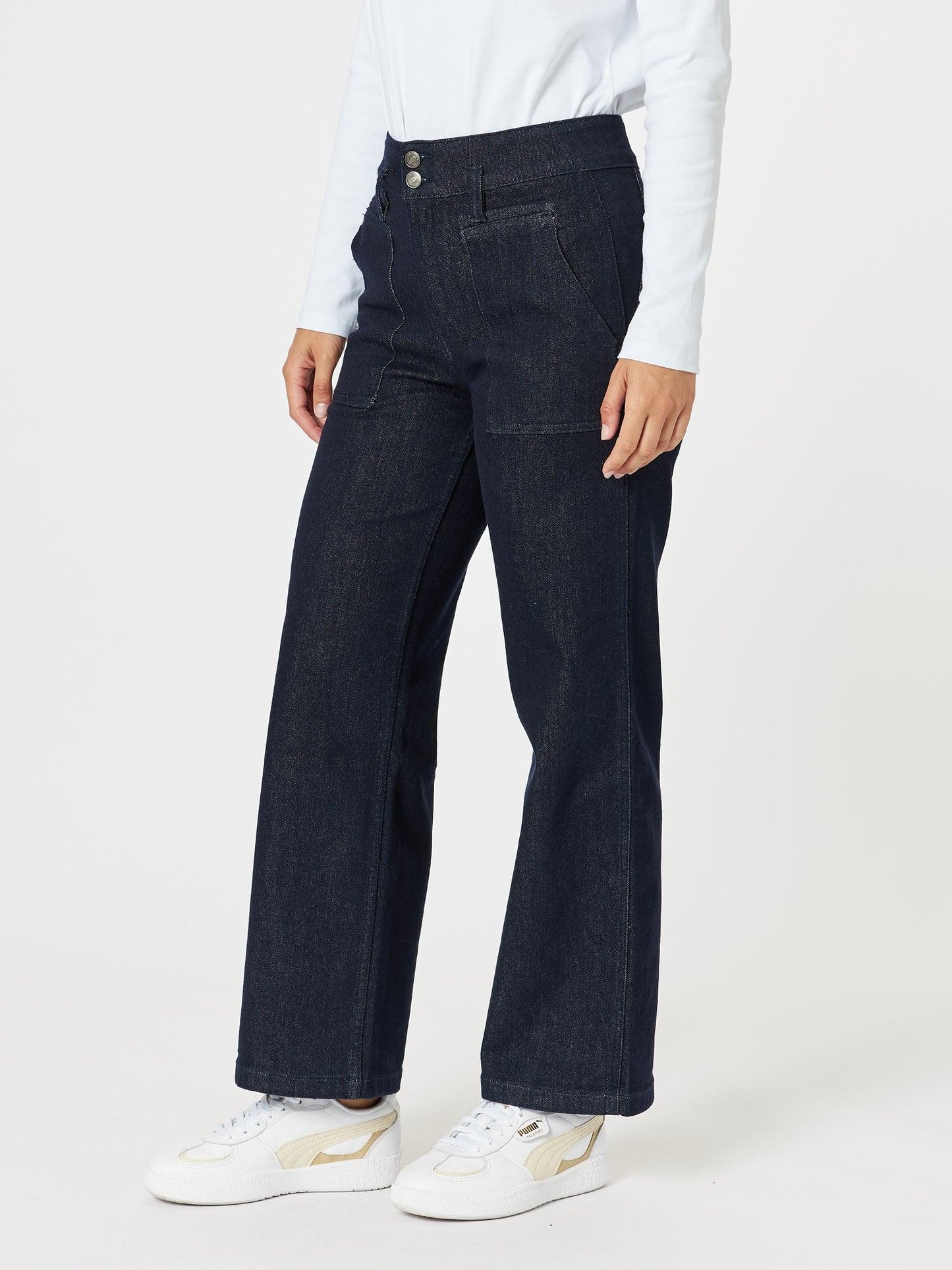 Gordon Smith Hudson Wide Leg Jean (Dark Denim)