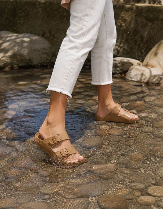 Human Shoes Ripe Slide (Tan)