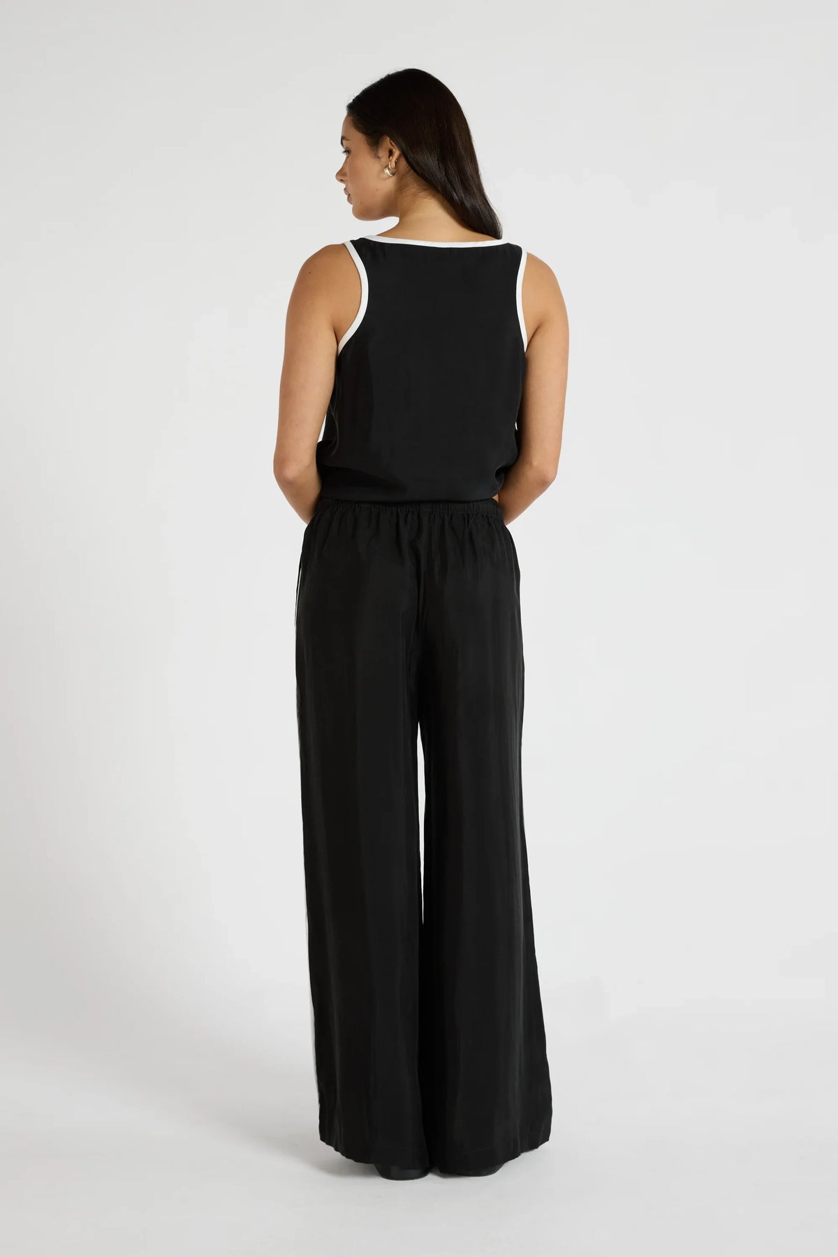 ALLFENIX Cupro Contrast Pant (Black)