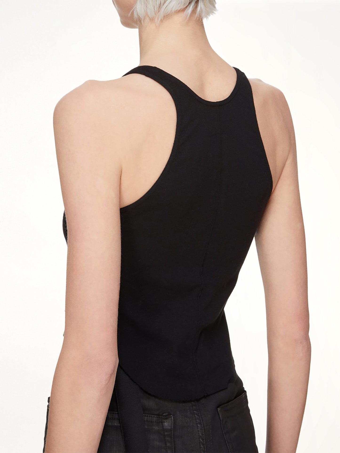 RICK OWENS DRKSHDW Basic Cropped Tank (Black)