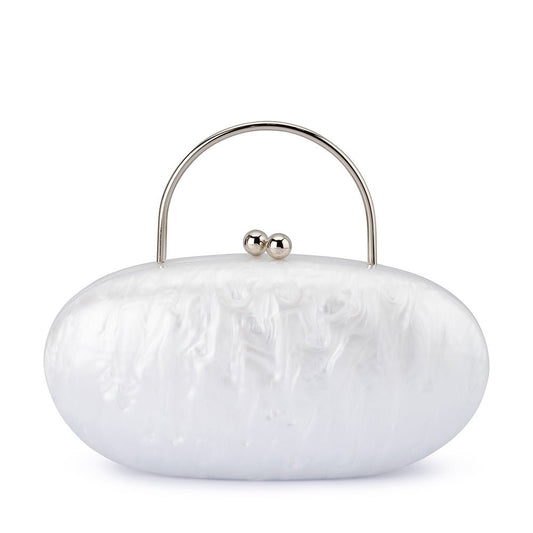 Olga Berg IMELDA Acrylic Top Handle (White)