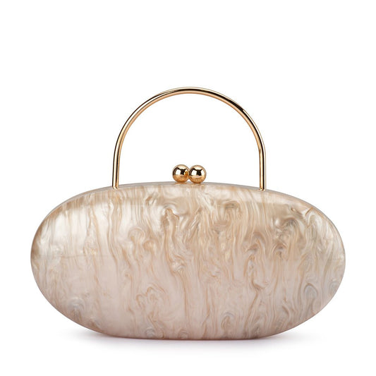 Olga Berg IMELDA Acrylic Top Handle (Natural)