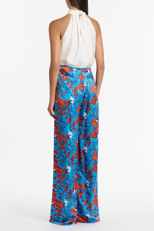 Carla Zampatti Impasto Print Silk Palazzo Pant (Multi)