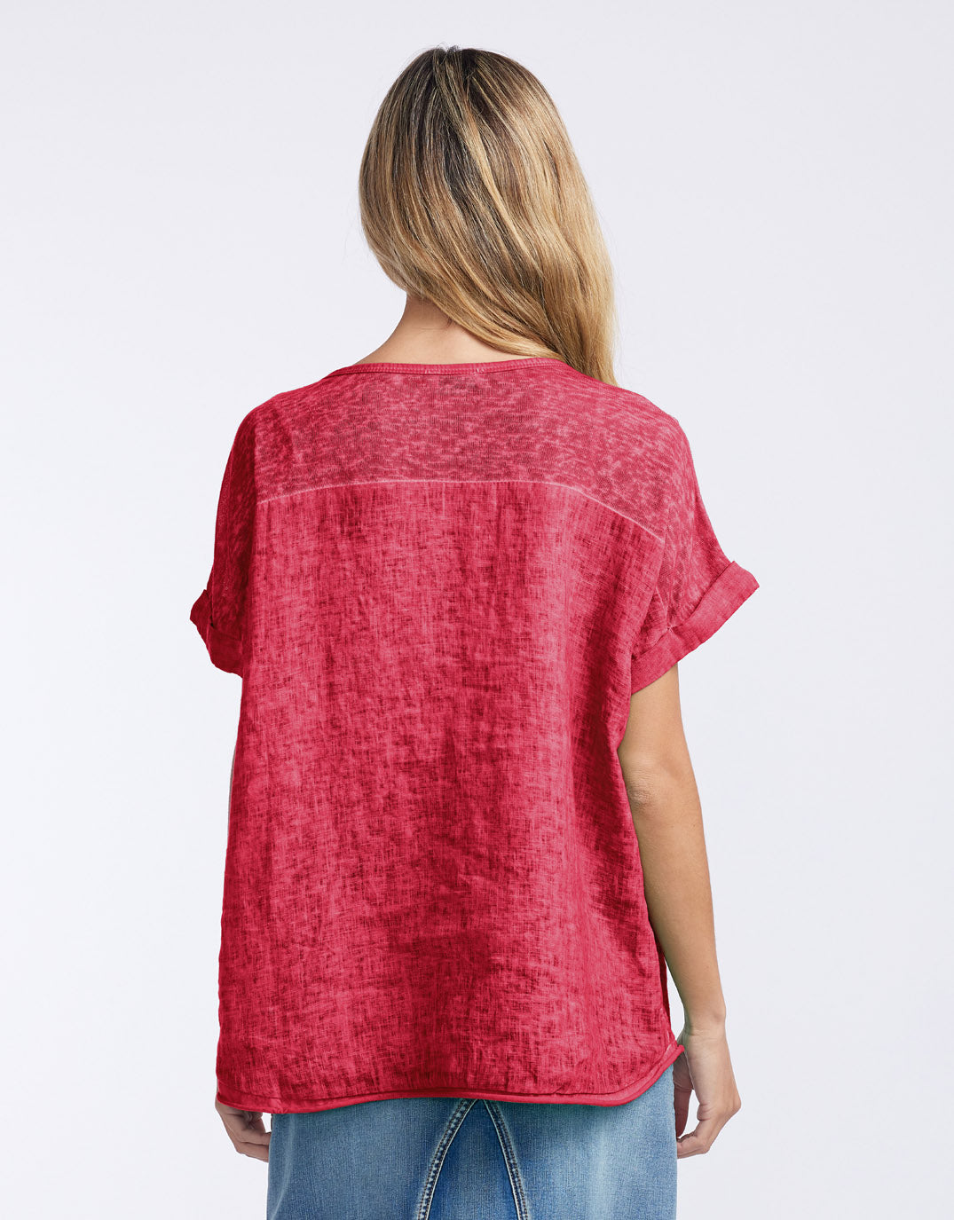 Love From Italy Calypso Linen Short Sleeve Top (India Rust)