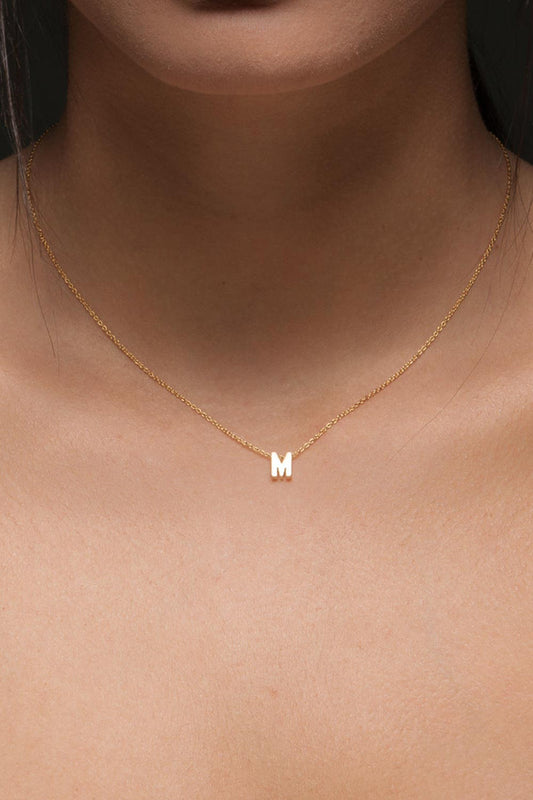 Kabana Initial Letter Necklace (Gold)