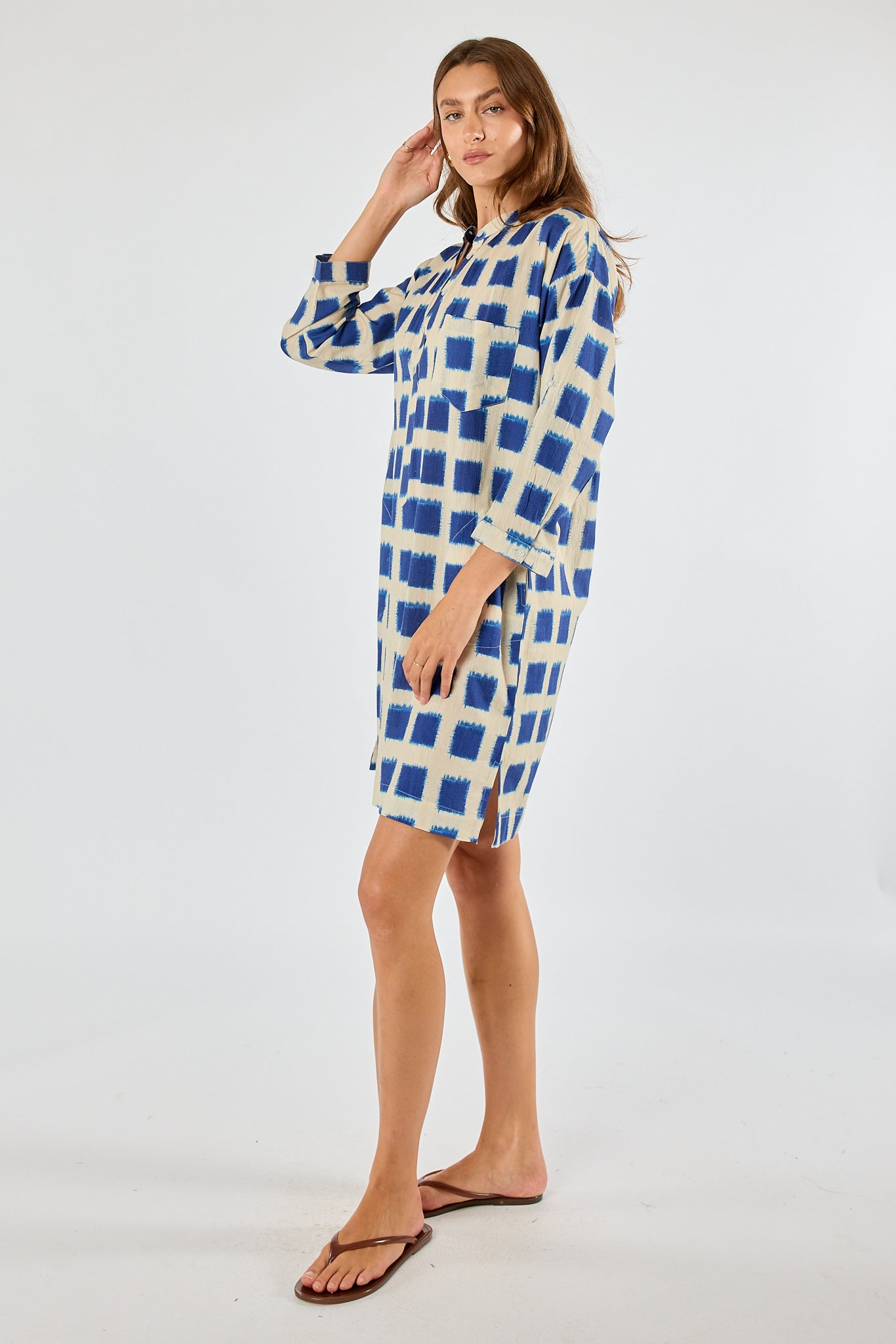 Division Itami Bloc LS Mini Dress (Blue)