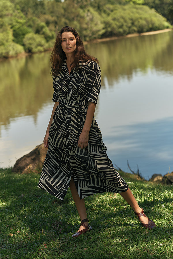 Image of Dresses. Product name - Itami Borges Midi Black in Black colour by brand - Itami Division