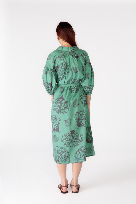 Itami Moussi LS Button Dress (Green)