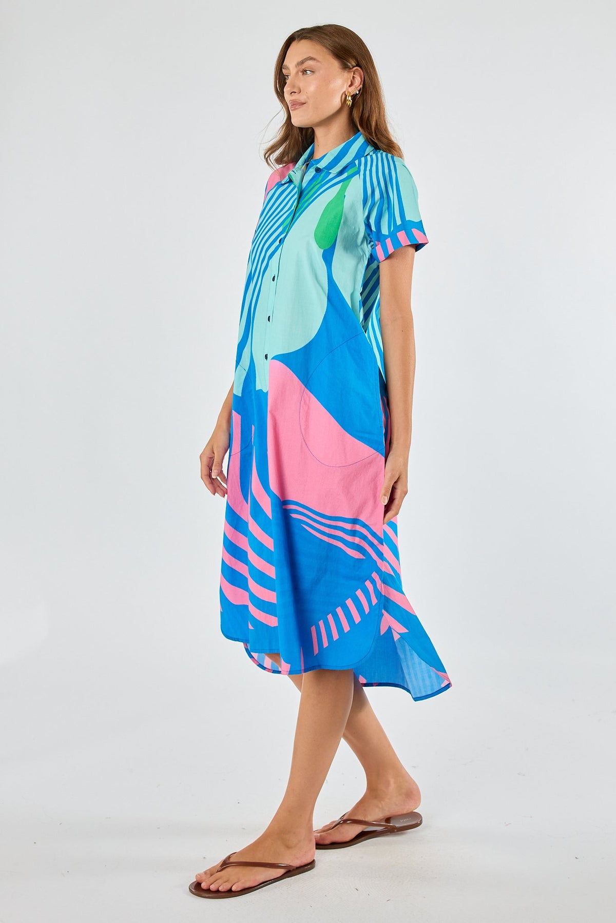 Division Itami Papillon Button Dress (Blue)