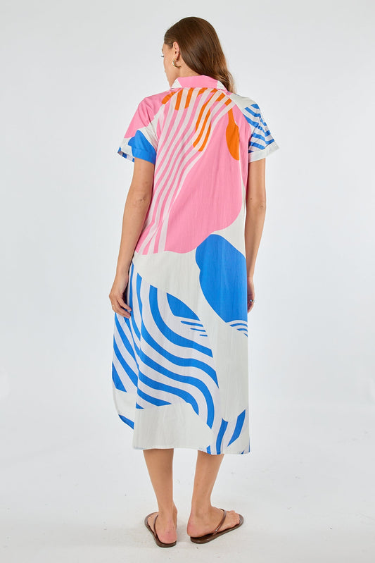 Division Itami Papillon Button Dress (White)