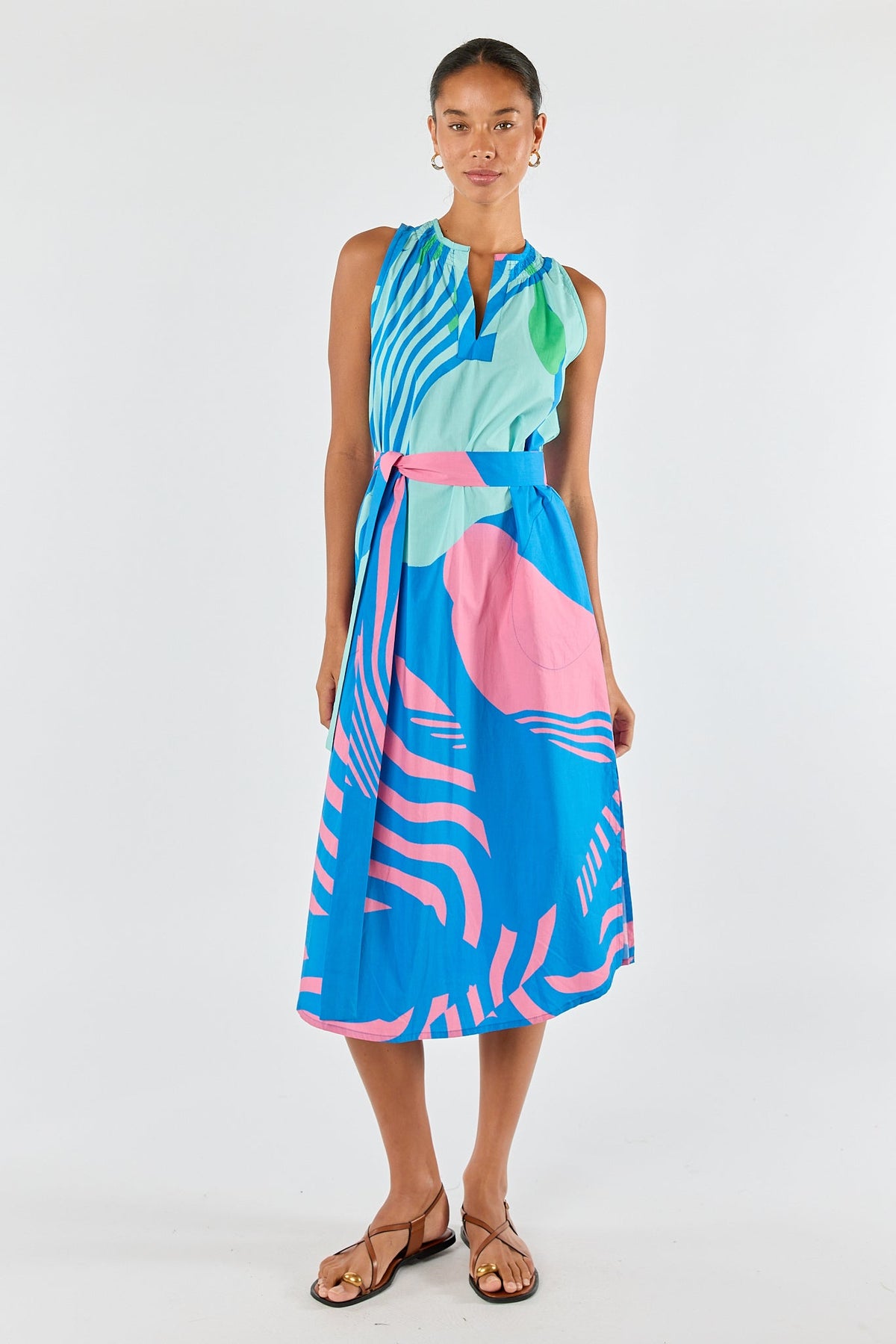 Division Itami Papillon S/Less Dress (Blue)