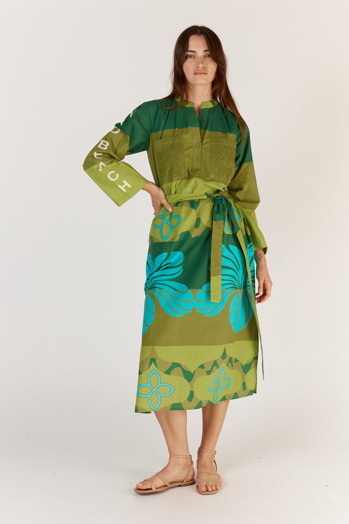 Division Itami Pelota LS Dress (Green)