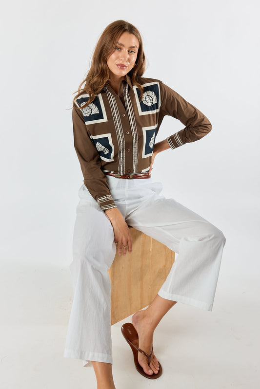 Division Itami Seashell Shirt (Brown)