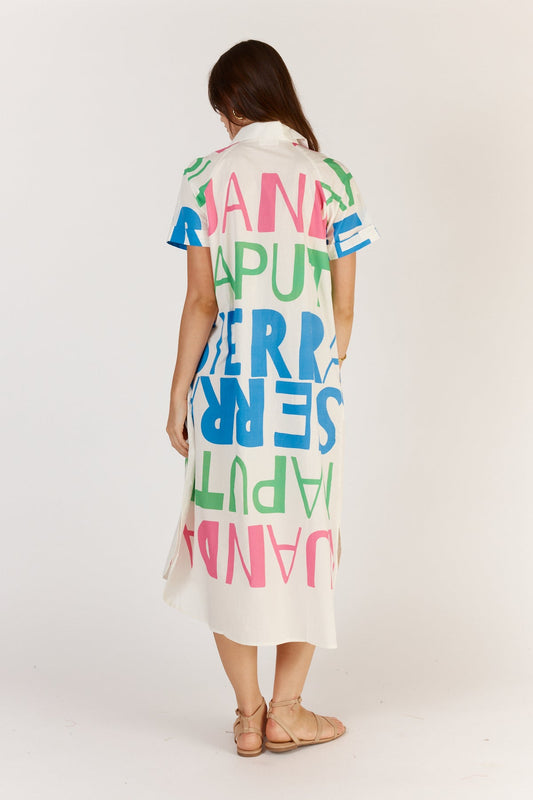 Itami Sierra Button Dress (White)