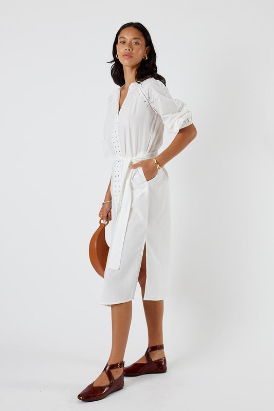 Division Itami Stud Dress (White)