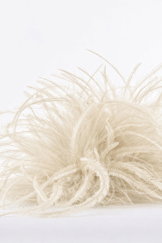Carla Zampatti Feather Brooch (Ivory)