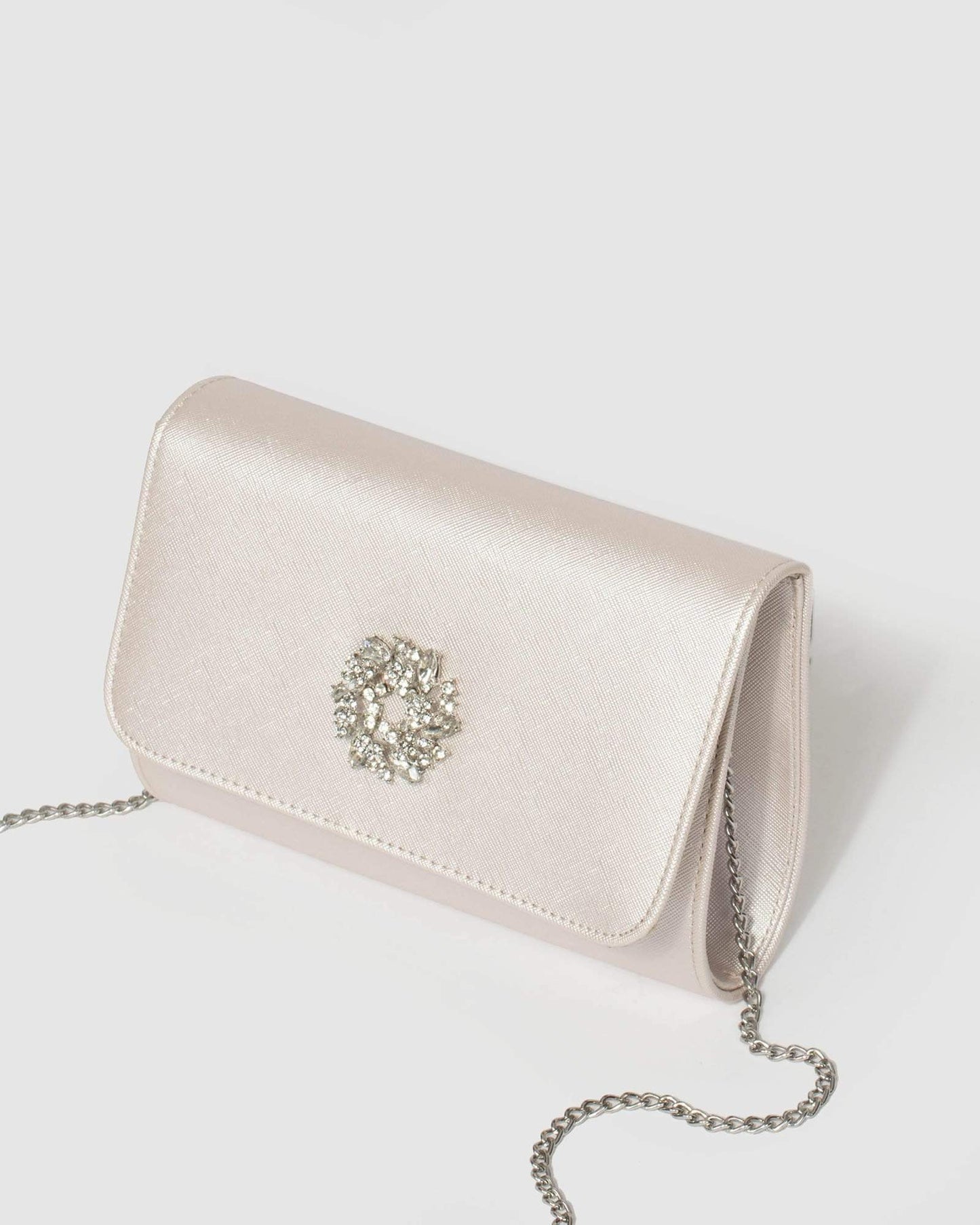 Colette by Colette Hayman Lulu Crystal Clutch Bag (Ivory)