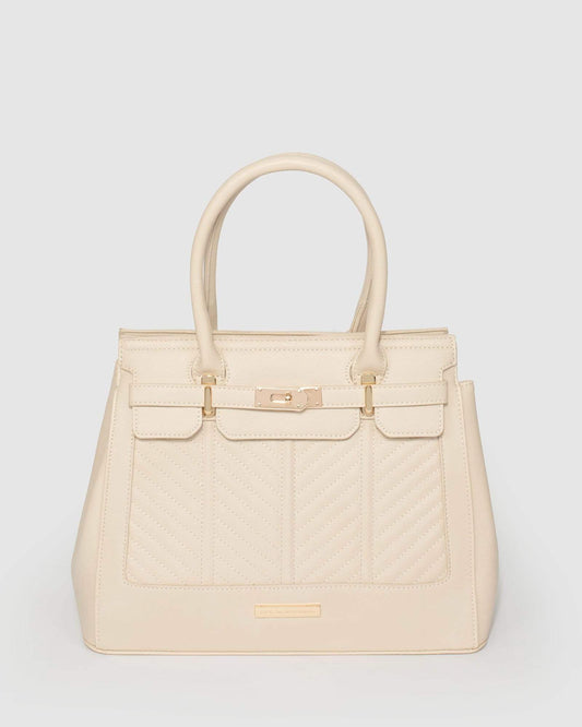 Colette Maryanne Quilted Tote Bag (Ivory)