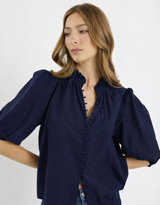 Ivy & Jack Continuance Short Sleeve Top (Navy)