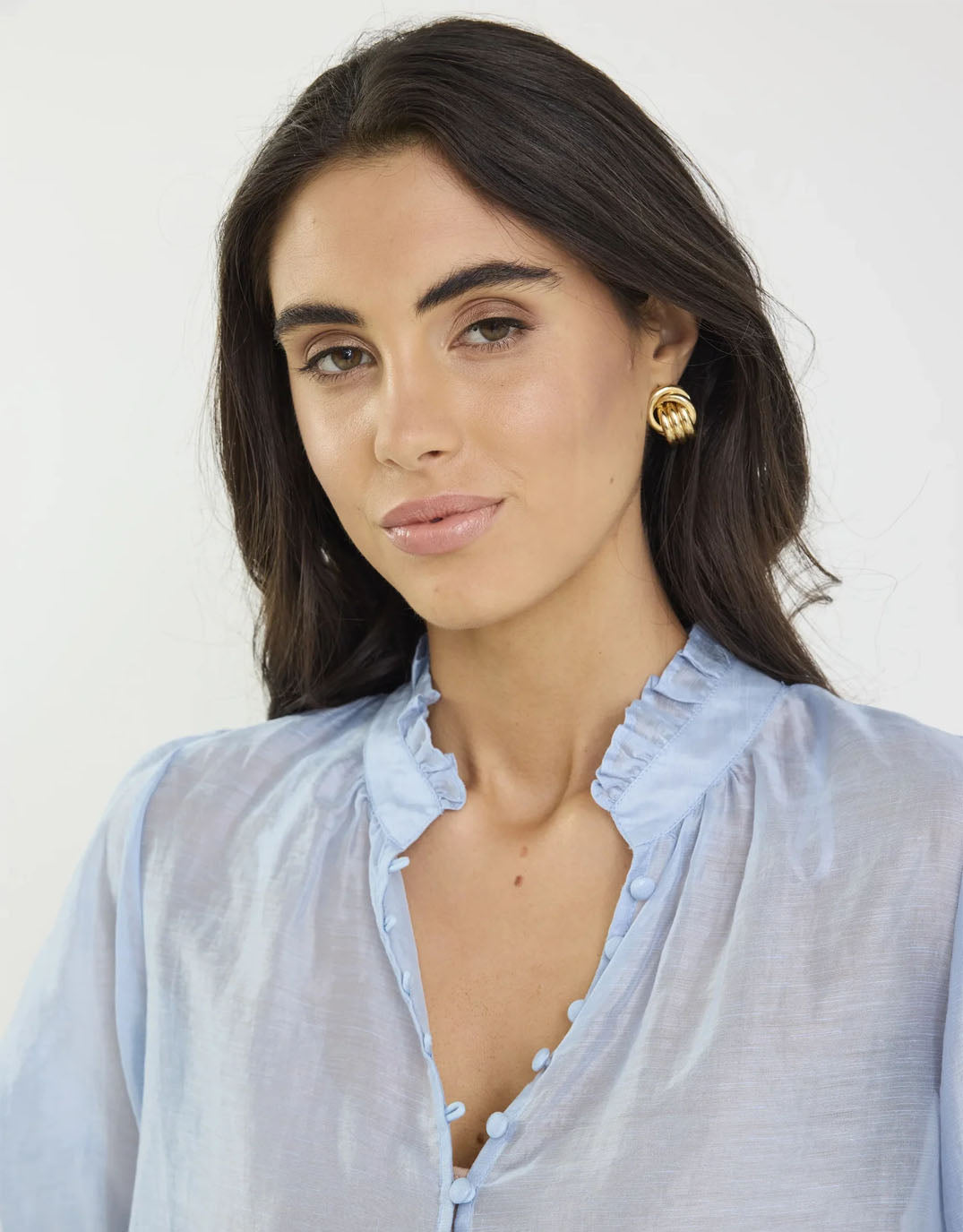Ivy & Jack Continuance Short Sleeve Top (Pale Blue)
