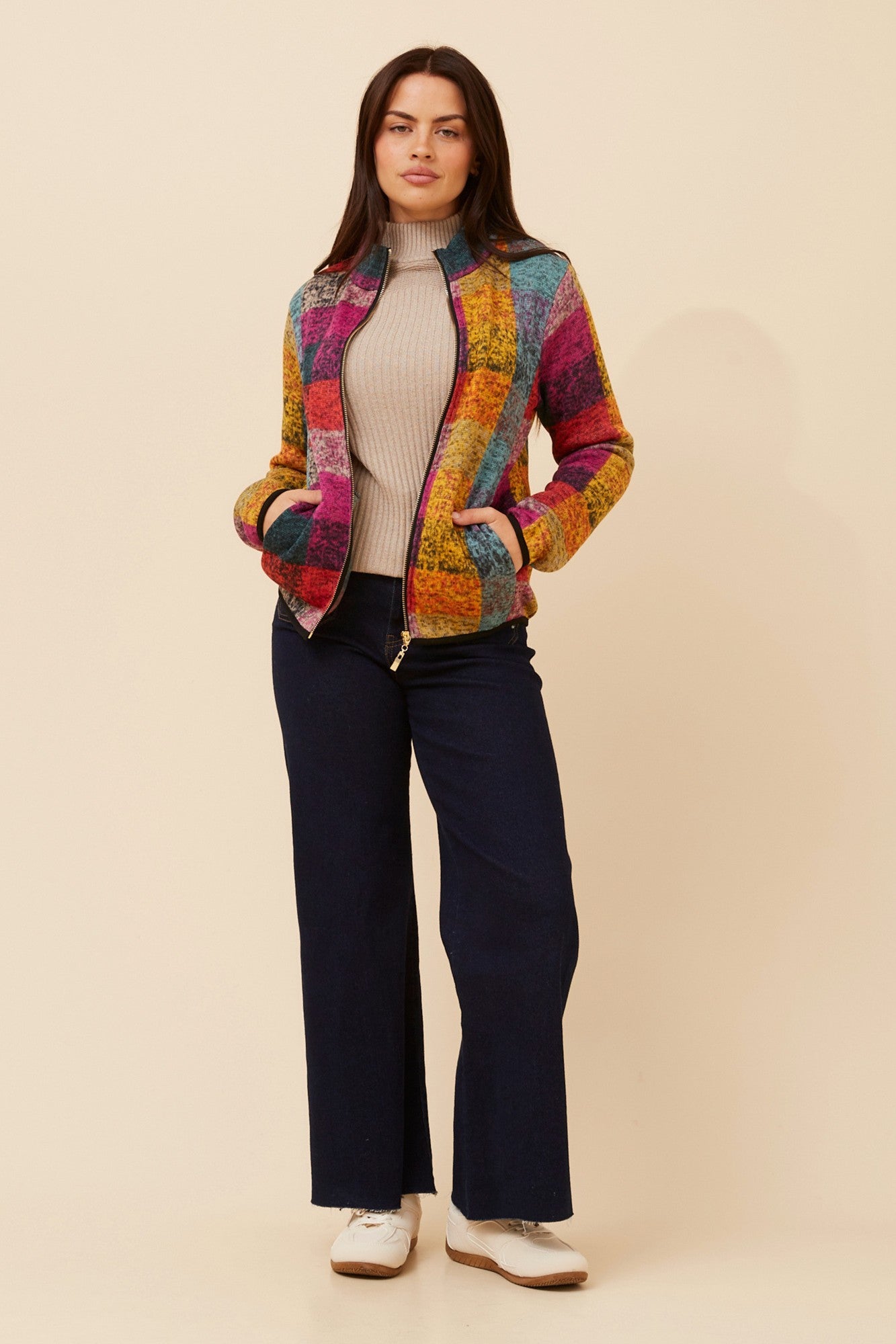 LYN CHECK PRINT JACKET (Multi)