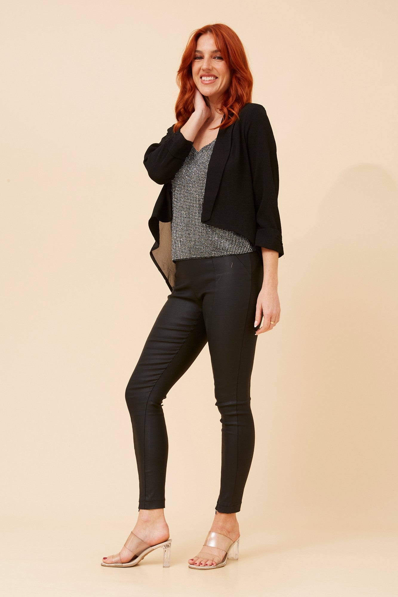 ROXY CROP BLAZER JACKET (Black)