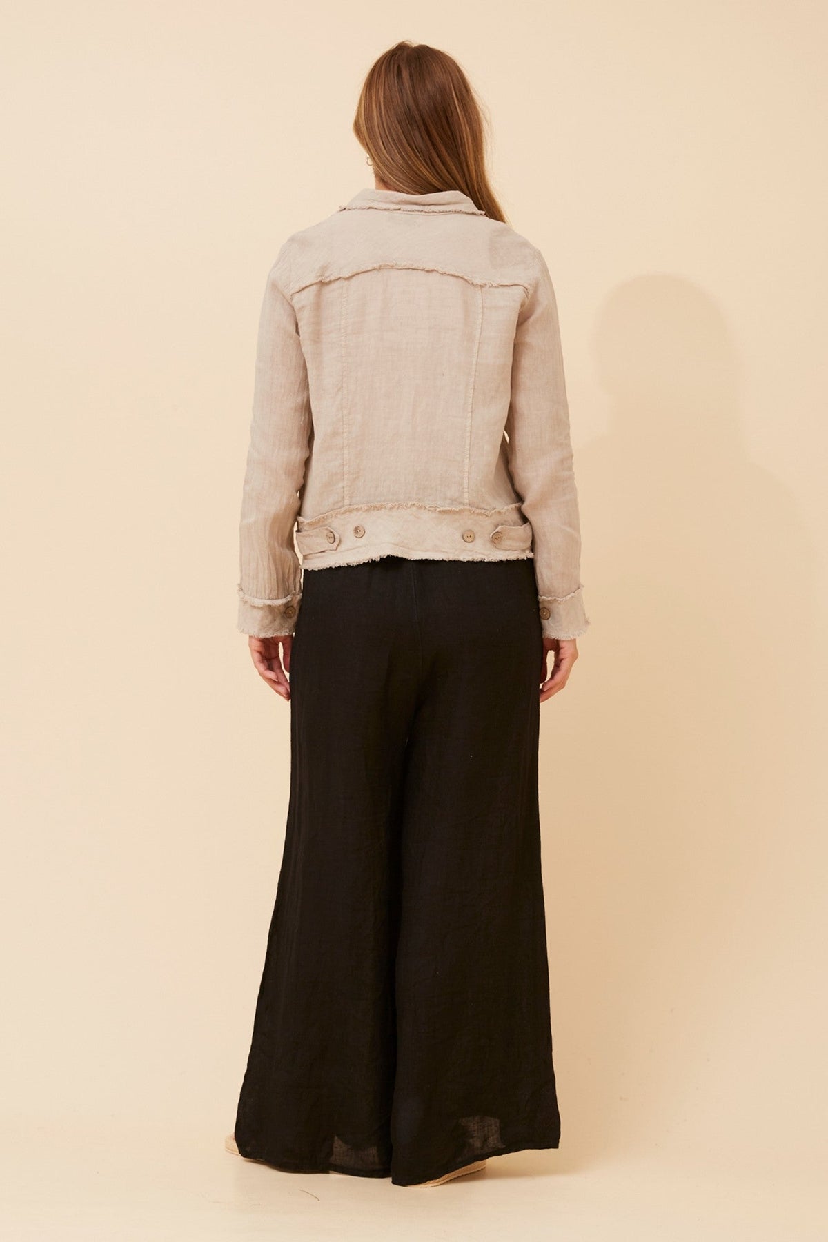 BOTTEGA MODA EDA SOLID JACKET (Linen)