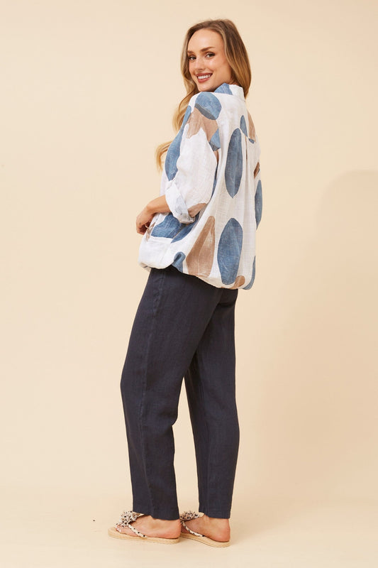 FIORINI ABSTRACT PRINT JACKET (White)