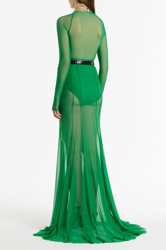 Carla Zampatti Jade Pura Mesh Bodysuit (Green)