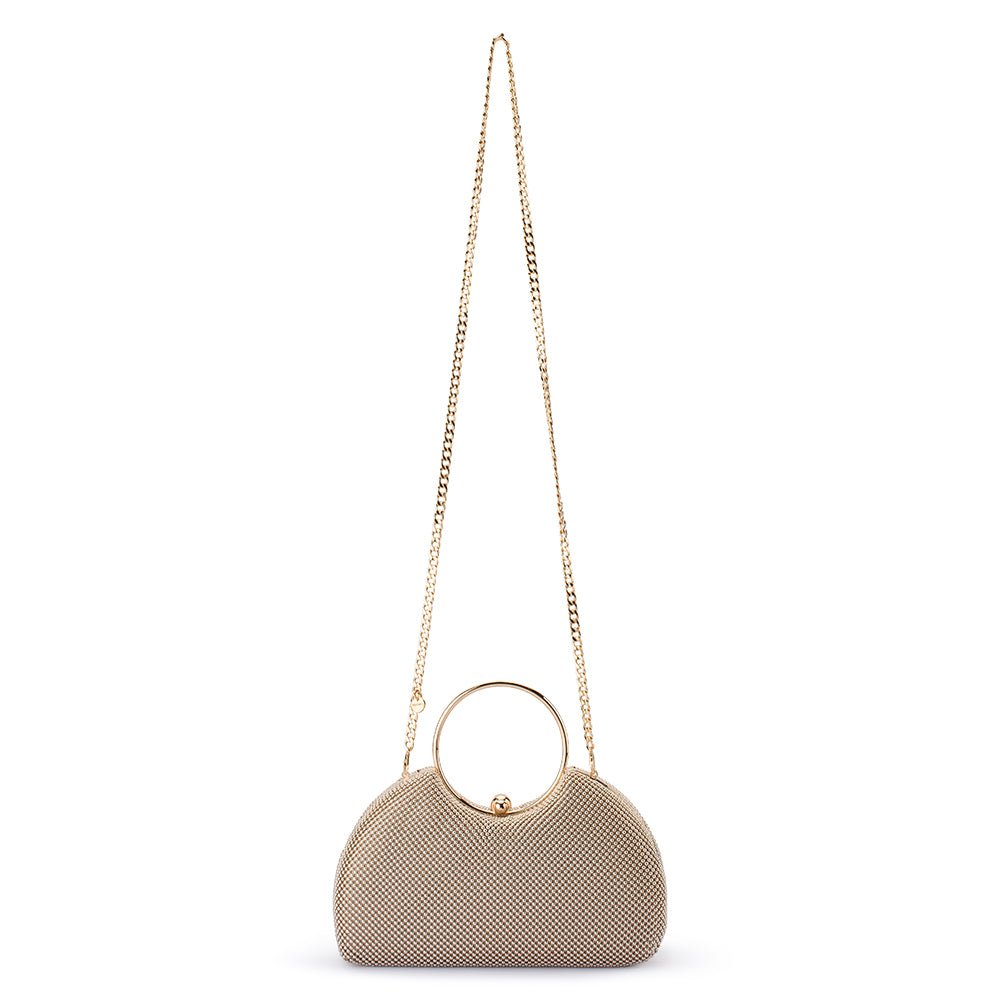 Olga Berg JAMIE Ball Mesh Top Handle (Gold)