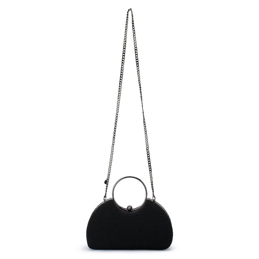 Olga Berg JAMIE Ball Mesh Top Handle (Black)