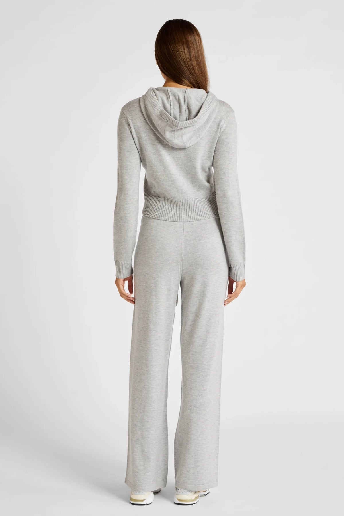 Wide Leg Knit Pant (Grey)