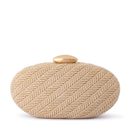 Olga Berg JOSIE Woven Clutch (Natural)