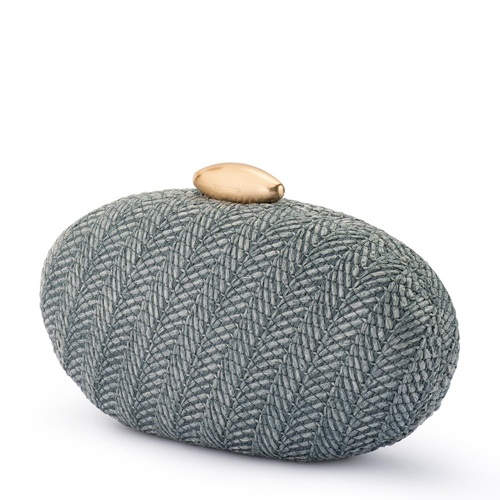 Olga Berg JOSIE Woven Clutch (Blue)