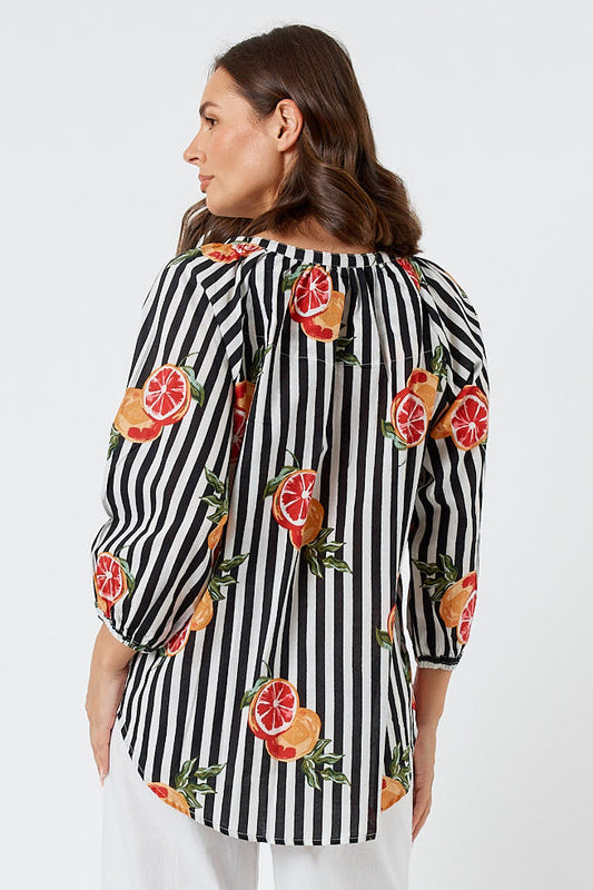 Kabana Inis Buttoned Top | EXCLUSIVE (Black)