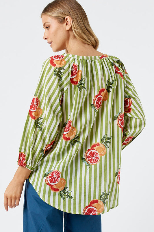 Kabana Inis Buttoned Top | EXCLUSIVE (Khaki)