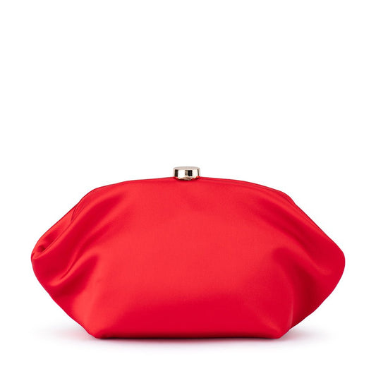 Olga Berg KARINA Satin Clutch (Red)