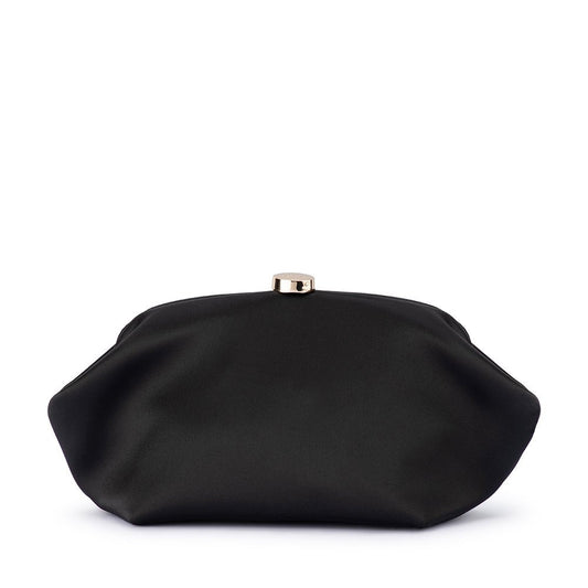 Olga Berg KARINA Satin Clutch (Black)