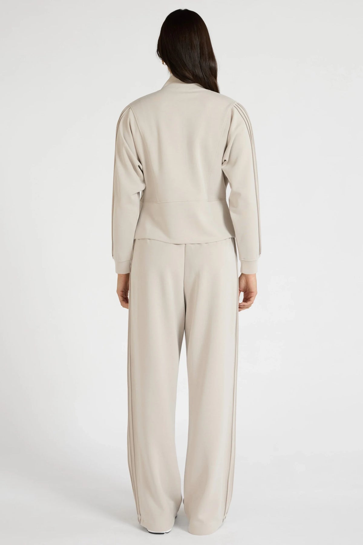 Soft Luxury Panel Full Zip Jacket (Stone)