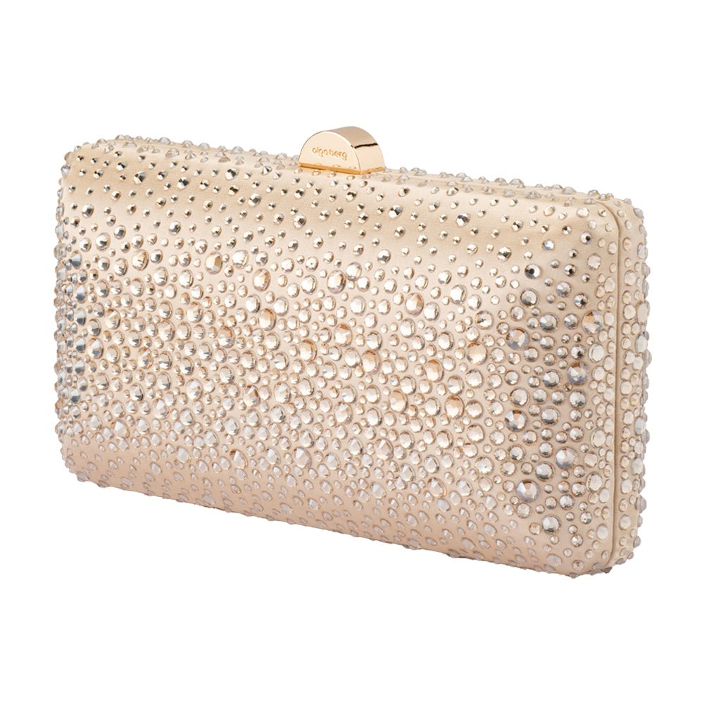Olga Berg KIRA Hotfix Clutch (Champagne)