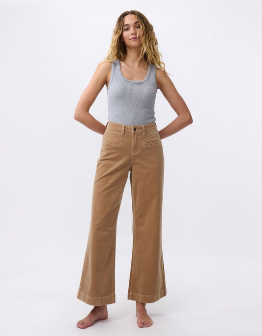 Freya Wide Leg Cords - (Camel)