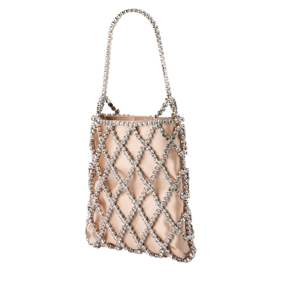 Olga Berg KIT Crystal Cage Bag (Natural)